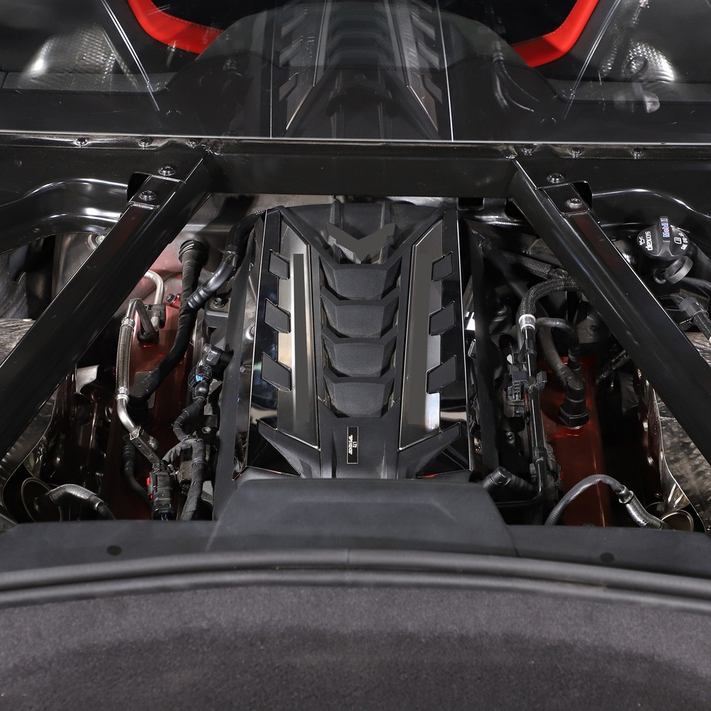 Silver Engine Hood Panel Cover Trim For Corvette C8 For Corvette C8 2020-2026