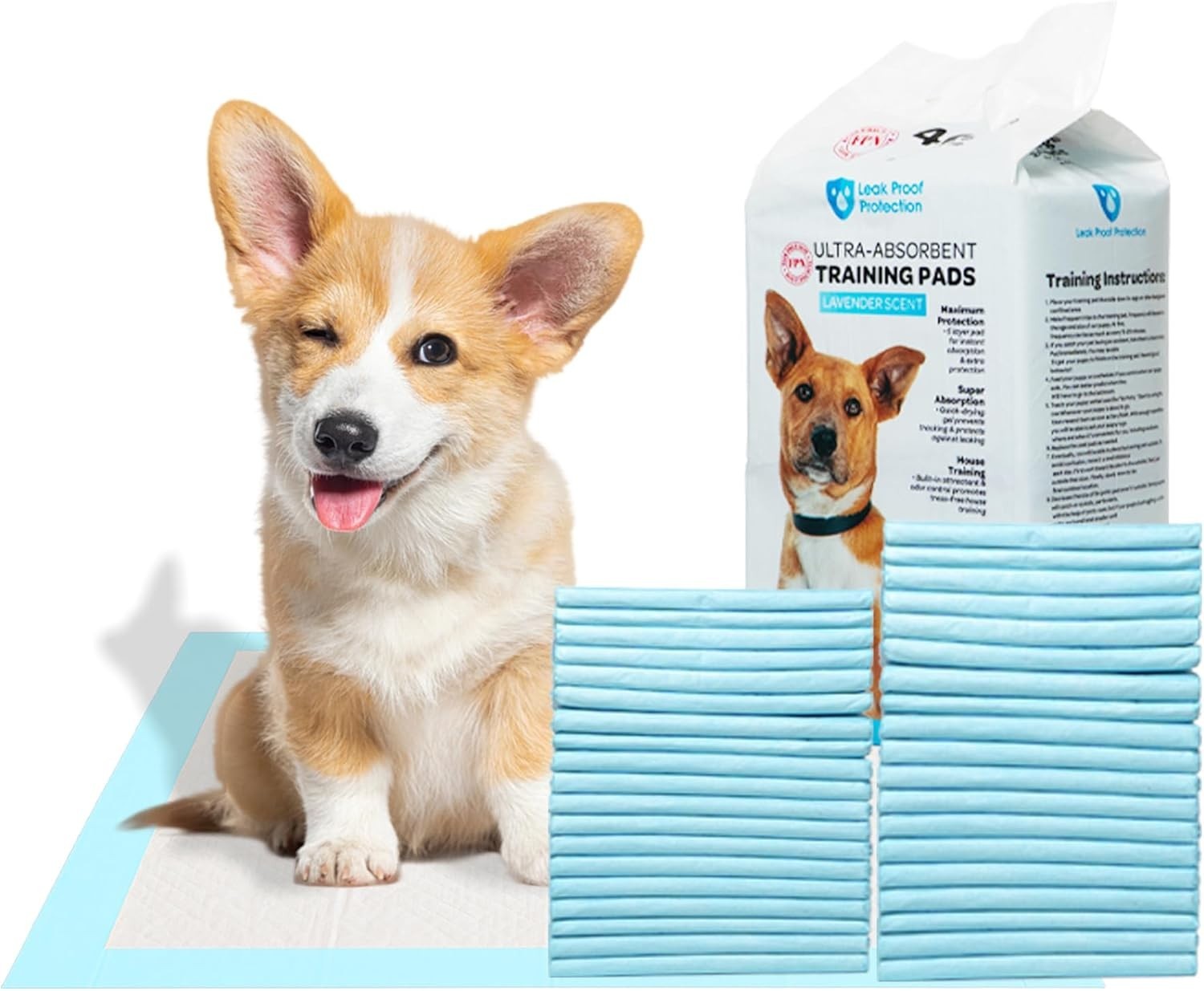 FPN Pee Pads Scented Blue Pet Pads for Dogs Wee Wee Pee Pads All Sizes & Pack