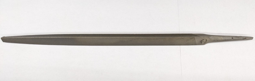 Three-Square Triangular File Bastard Double Cut Taper 12" Lg Austria - 3-Square