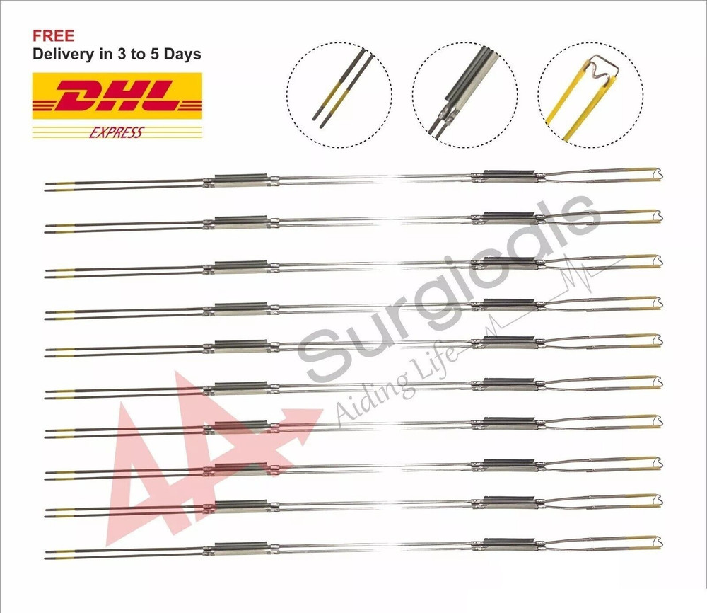 4A BIPOLAR CUTTING LOOP DOUBLE STEM {PACK OF 10}
