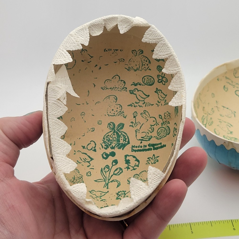 Rooster Paper Mache Egg Candy Container Made in German Democratic Rep Easter