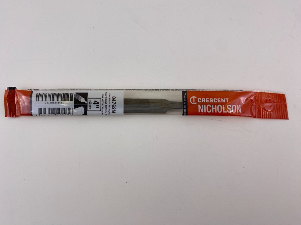 Crescent Nicholson 04762N 4" Half Round Double Cut Smooth File