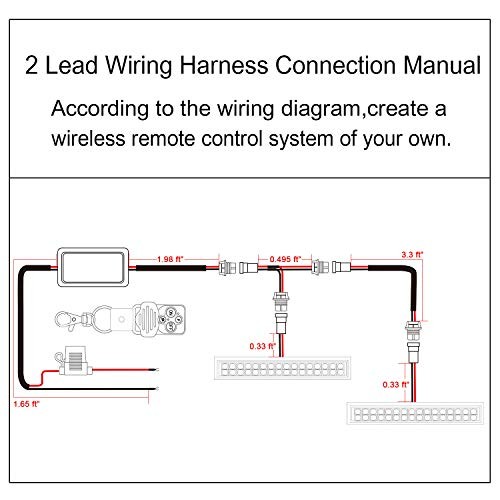 Jihe Wireless Remote Control Wiring Harness Kit for LED
