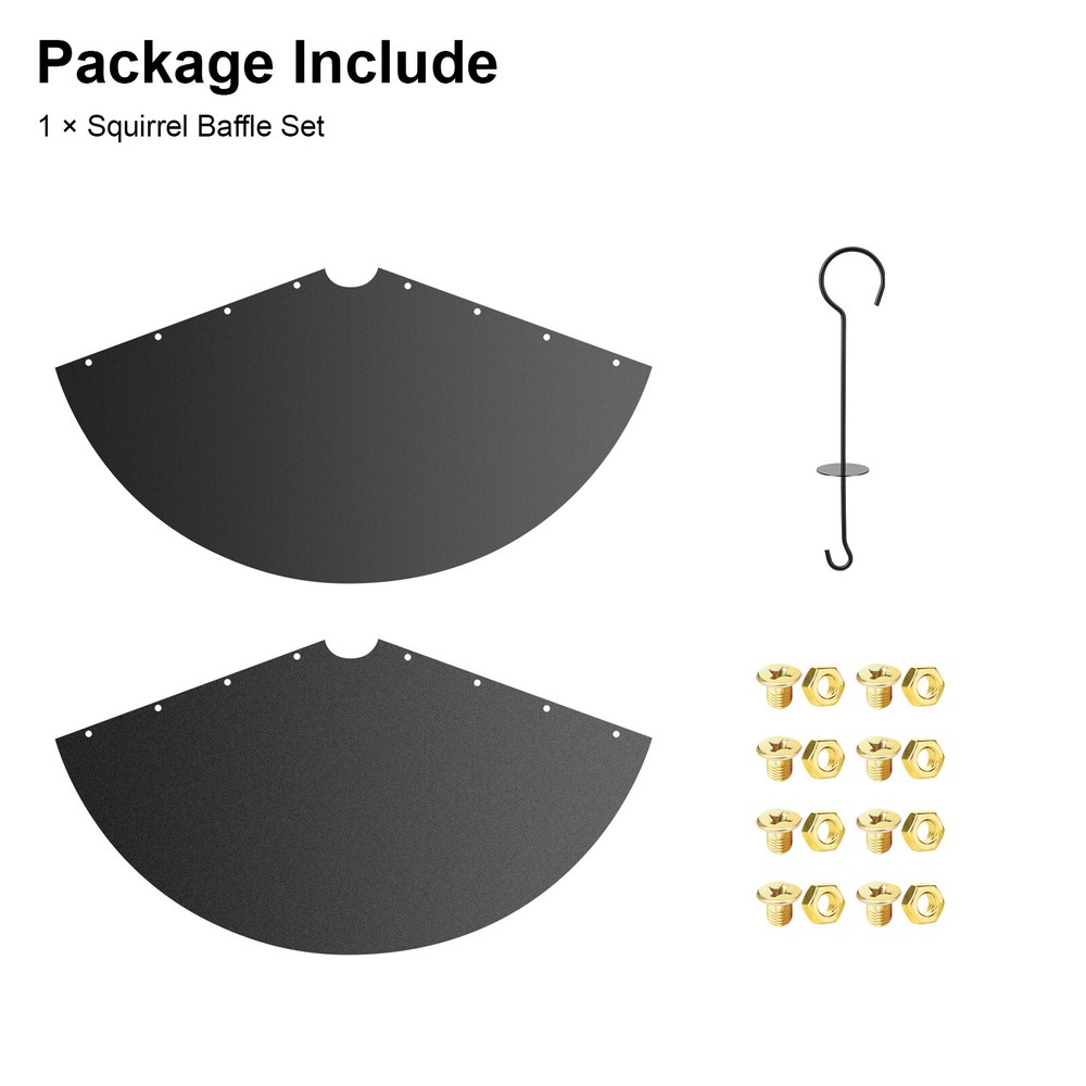 2pcs Around-wrap Squirrel Baffles 16'' Bird Feeder Squirrel Proof Baffle