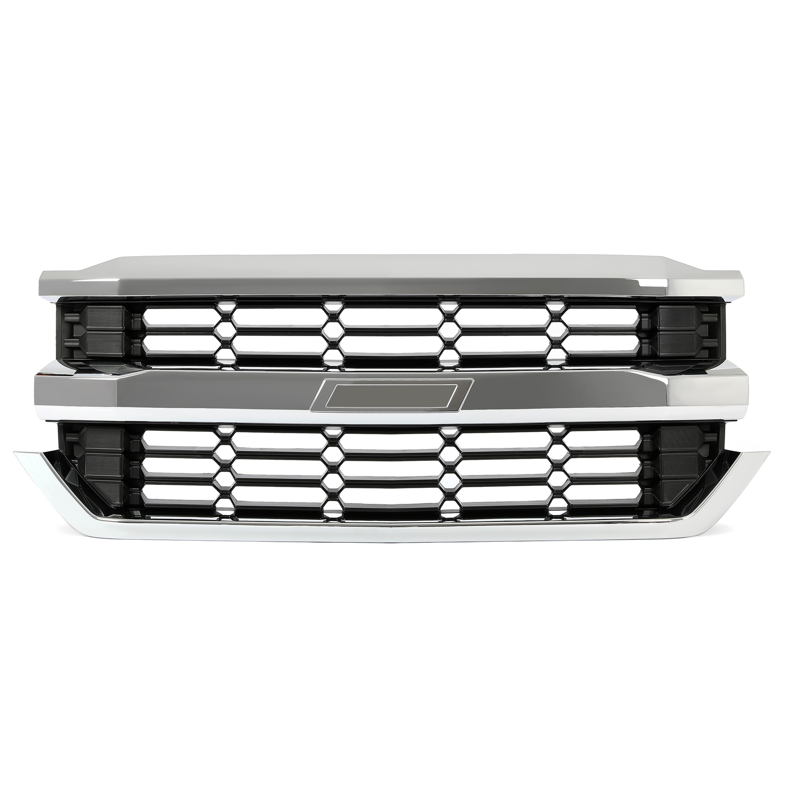 For 2016-2018 2017 Chevrolet Silverado 1500 Front Upper Grille Chrome Grill