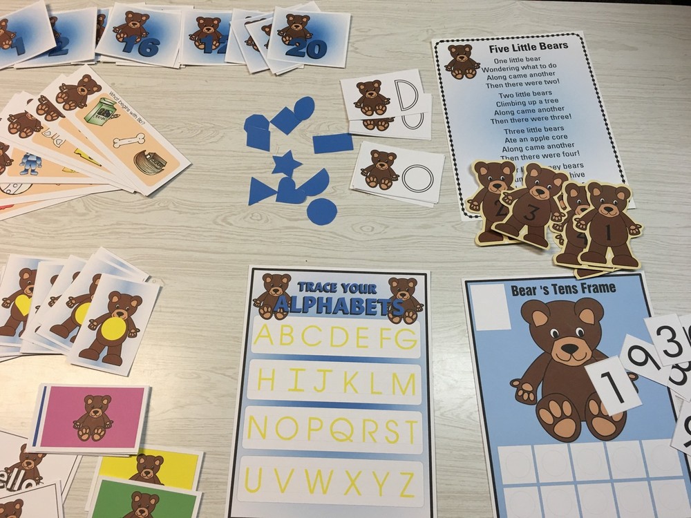 BEARS -THEMED Learning Activities Package - LAMINATED - Teaching supplies