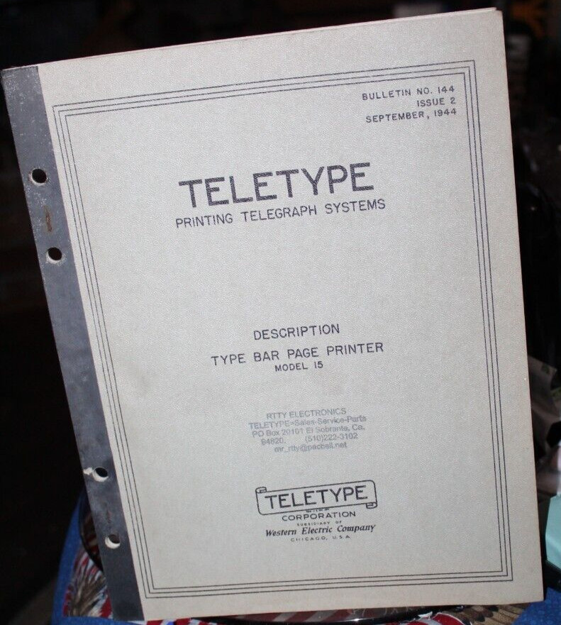 Teletype Printing Telegraph Systems Bulletin #144 -Issue 2