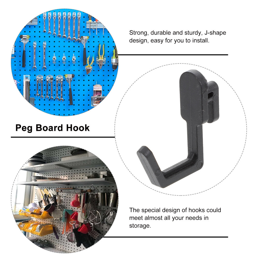 20pcs Shelf Hooks Pegboard Hook Shelving Hook J Shape Garage Store Hooks