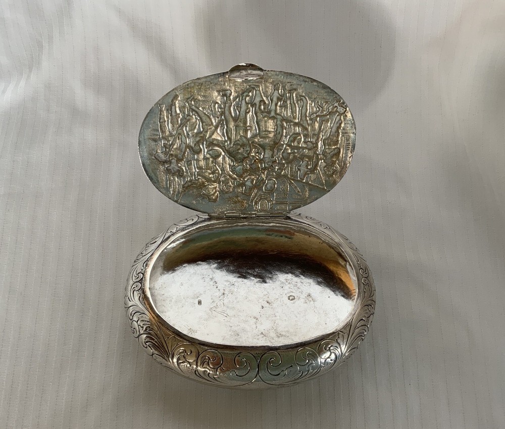 Antique Sterling Silver Repousse Box