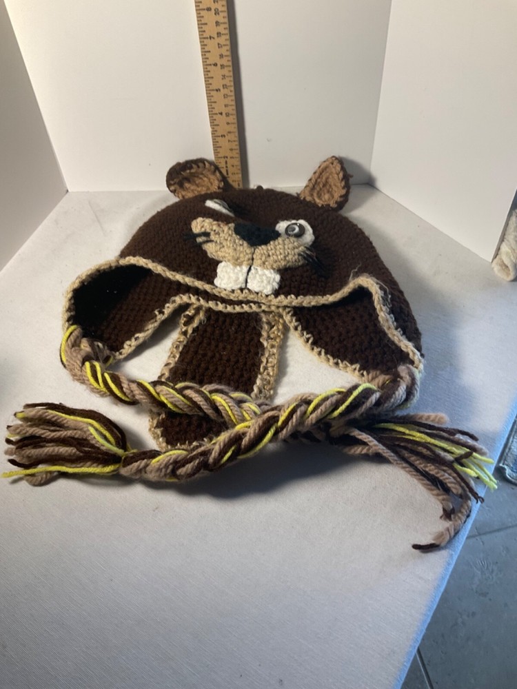 Handmade beaver shape/design wool hat