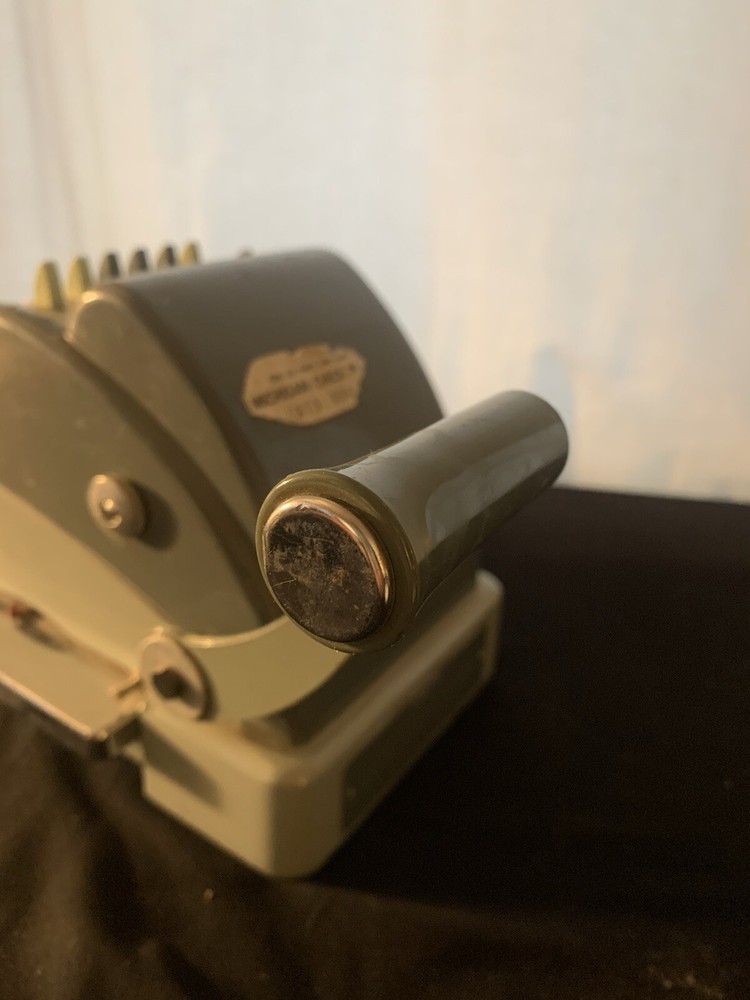 F & E "Excel" Model Check Protector by Hedman Co Chicago - Vintage Check Printer