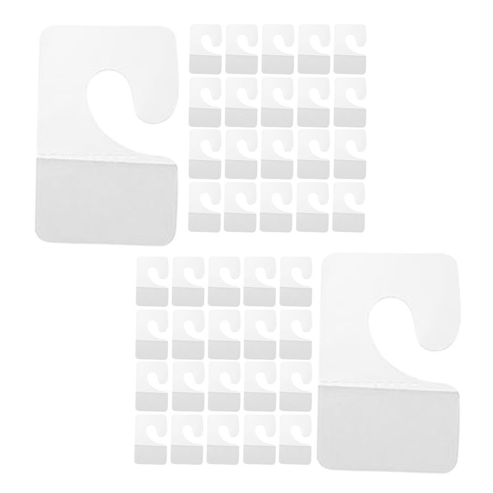 45 Pcs Display Hooks for Hanging Retail Clear Self-adhesive Tabs