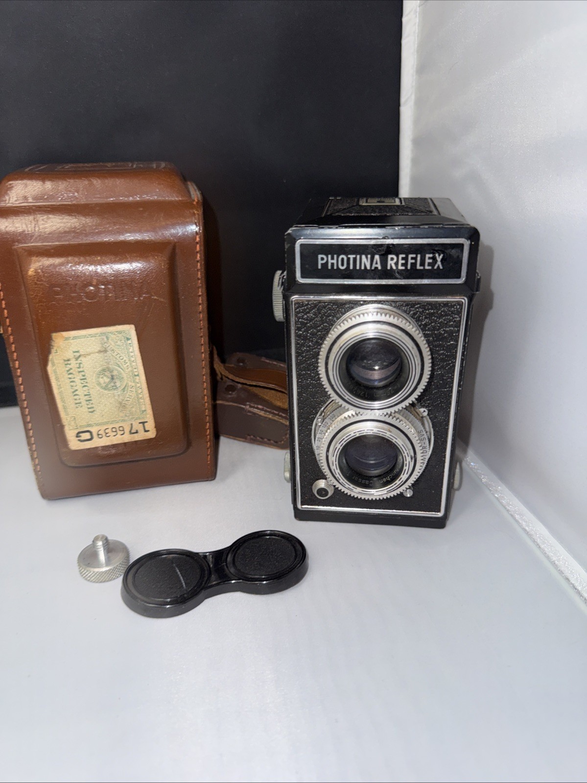 Antique Photina Reflex Camera With Case Untested
