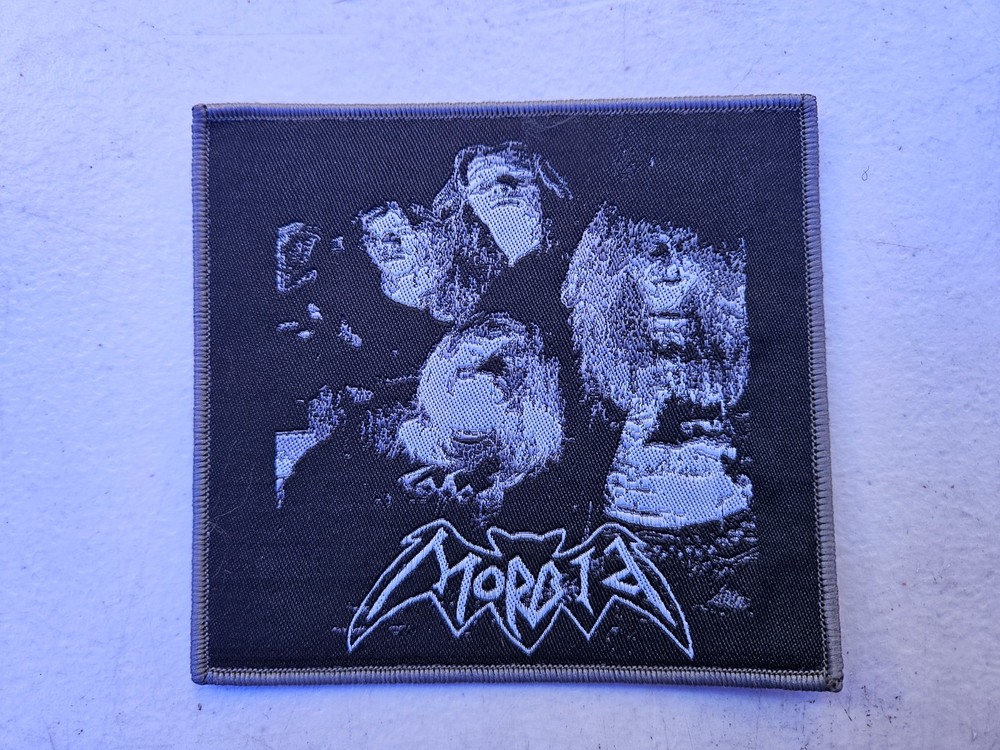 MORBID, SEW ON DARK GRAY BORDER WOVEN PATCH