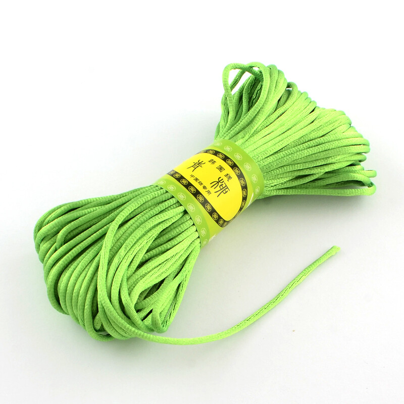 Polyester Cord 6 bundles in bag lime green ea bundle 20m LONG PC13