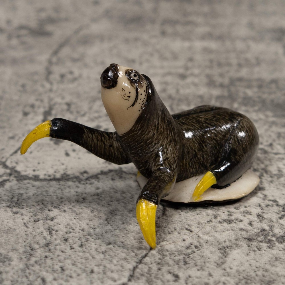 Gray Sloth Tagua Carving