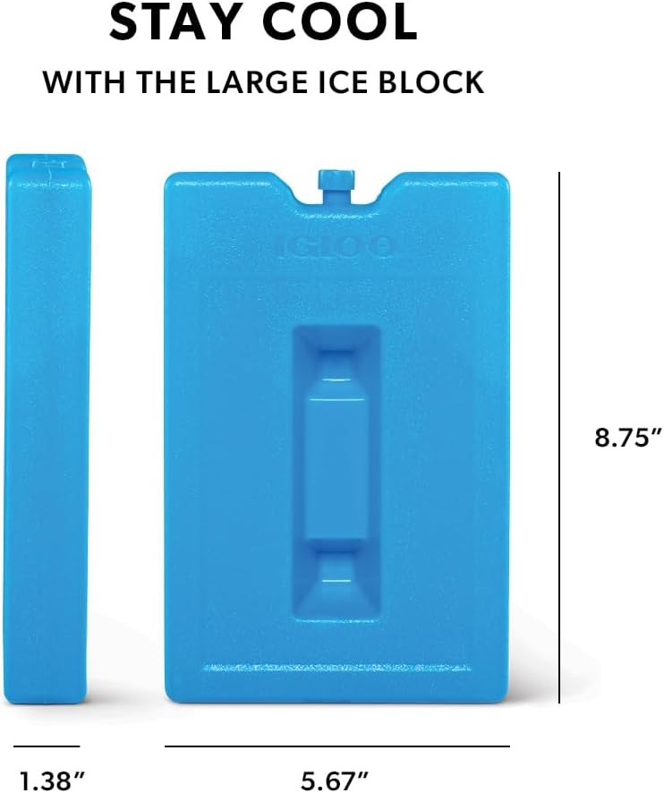 Igloo Maxcold Ice Blocks, Long Lasting Cold Freezer Packs Large, 2PK Large