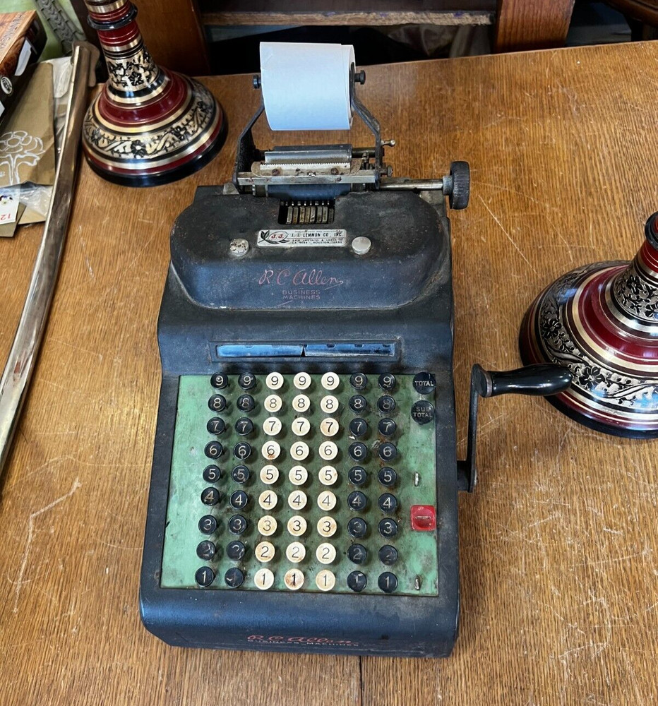 Vintage R. C. Allen Business Machines Model Model 75 Adding Machine