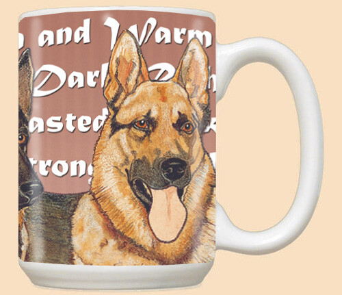German Shepherd Ceramic Coffee Mug Tea Cup 15 oz