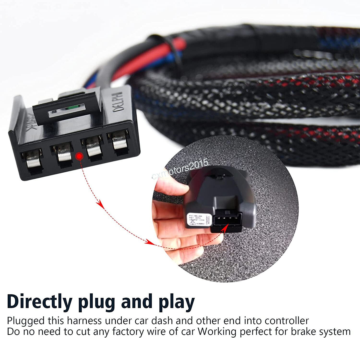 For Dodge Ram 1500 2500 1995-2009 Trailer Brake Control Adapter Wiring Harness