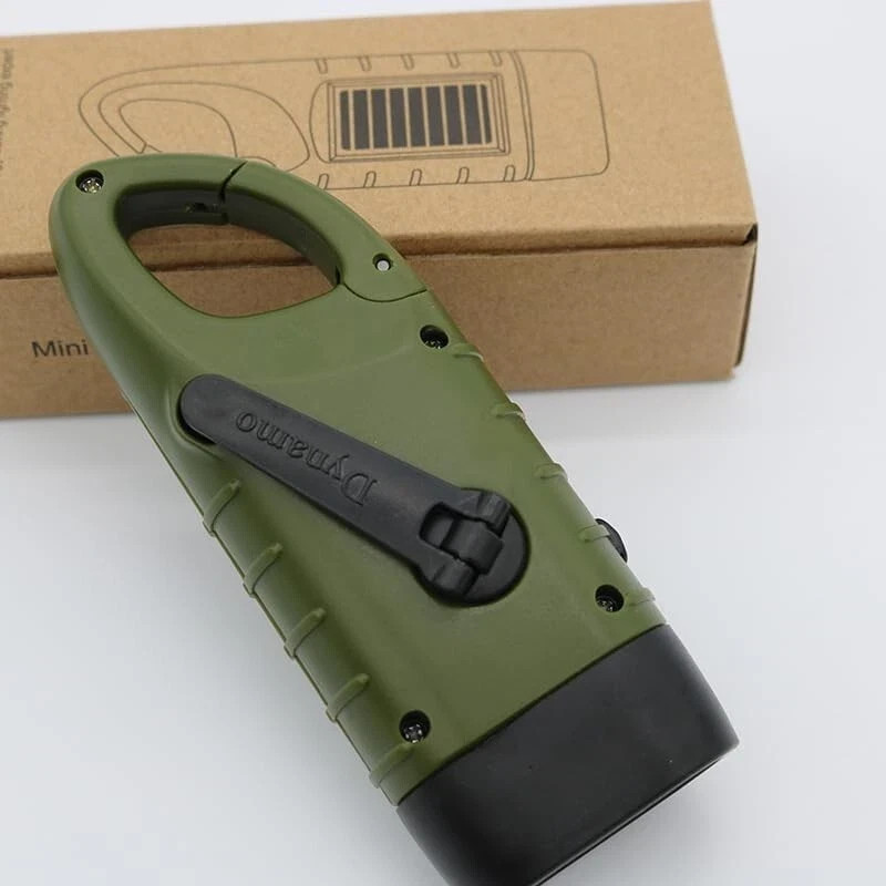 Hand Crank Solar Powered Flashlights,Compact Rechargeable LED Flashlight Hand...