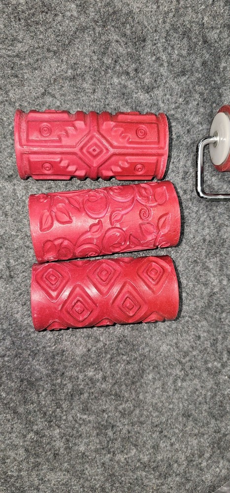 Decorative Paint Roller Pattern Embossed Texture Painting Tools for Wall Rubber