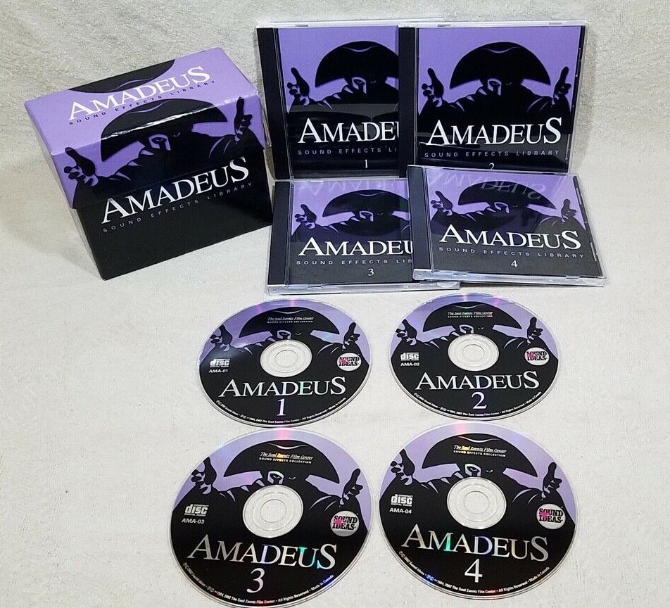 SOUND IDEAS AMADEUS SFX SOUND EFFECTS SAMPLES 4 CD'S LIBRARY BOXED SET