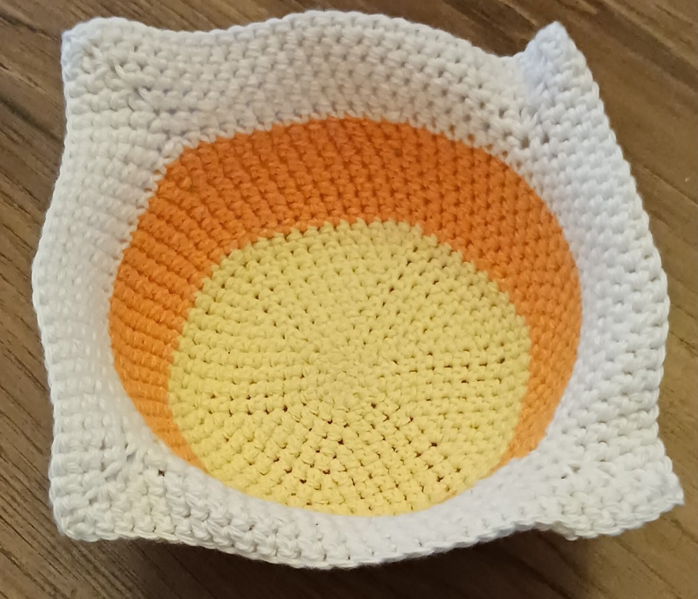 Handmade Crochet Candy Corn Bowl Cozy