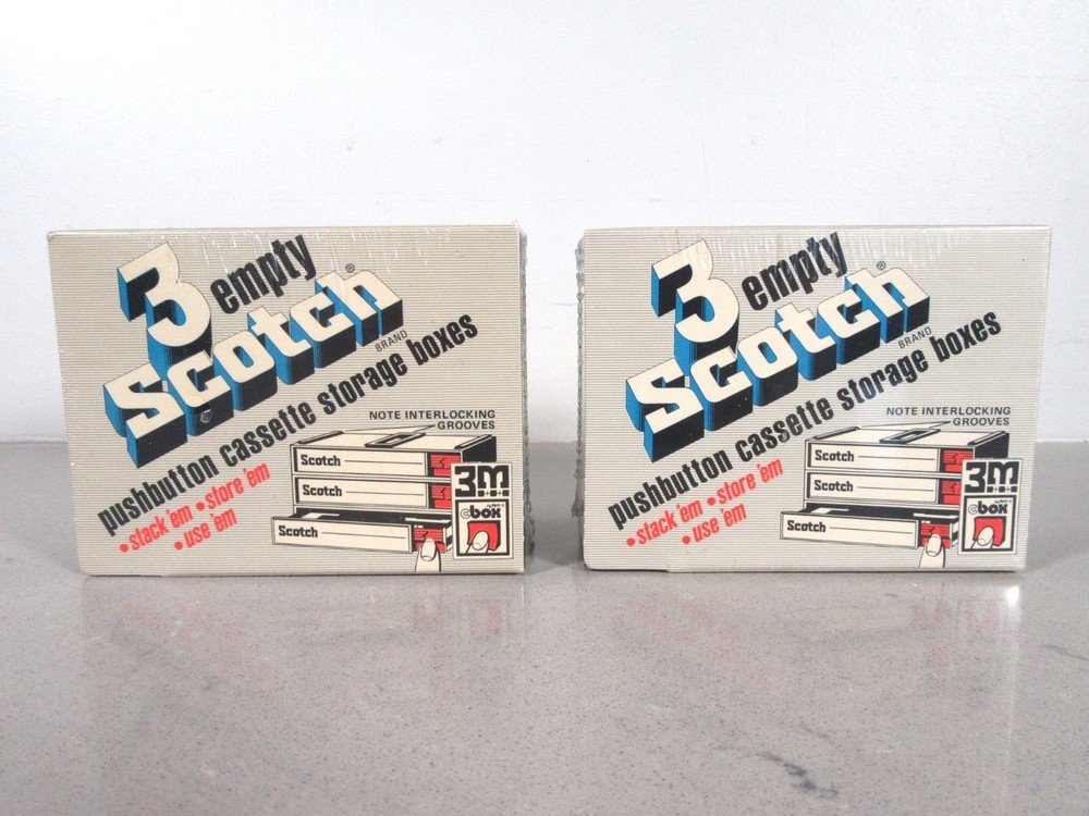 Scotch Brand - 6 Empty Cbox System Cassette Storage Boxes