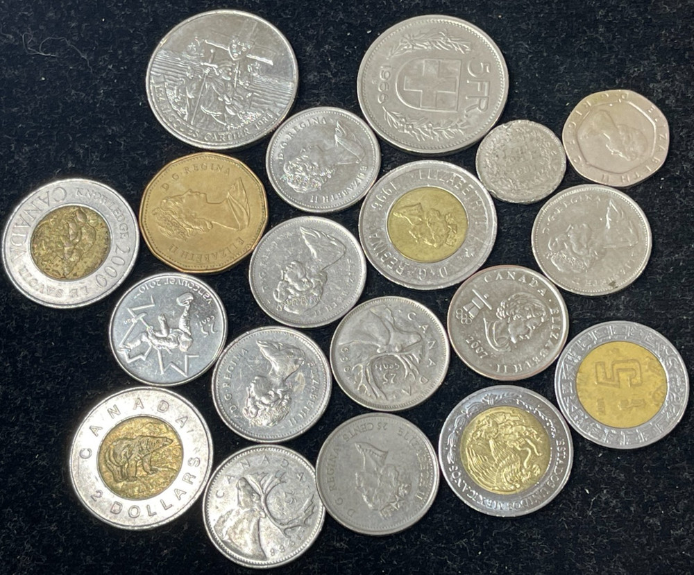 Assorted World Foreign Exchangeable Coins lot High Value 101325