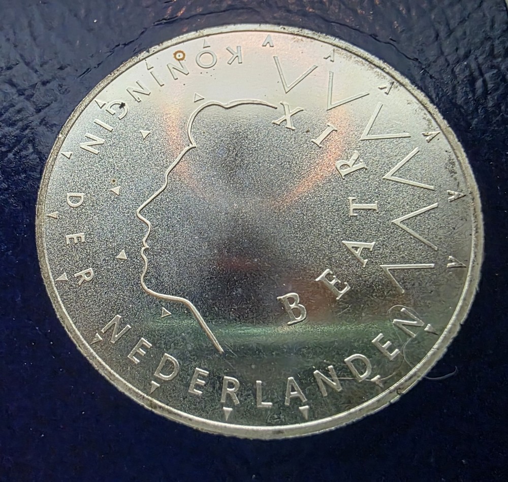 1987 NETHERLANDS 50 JAAR SILVER COIN