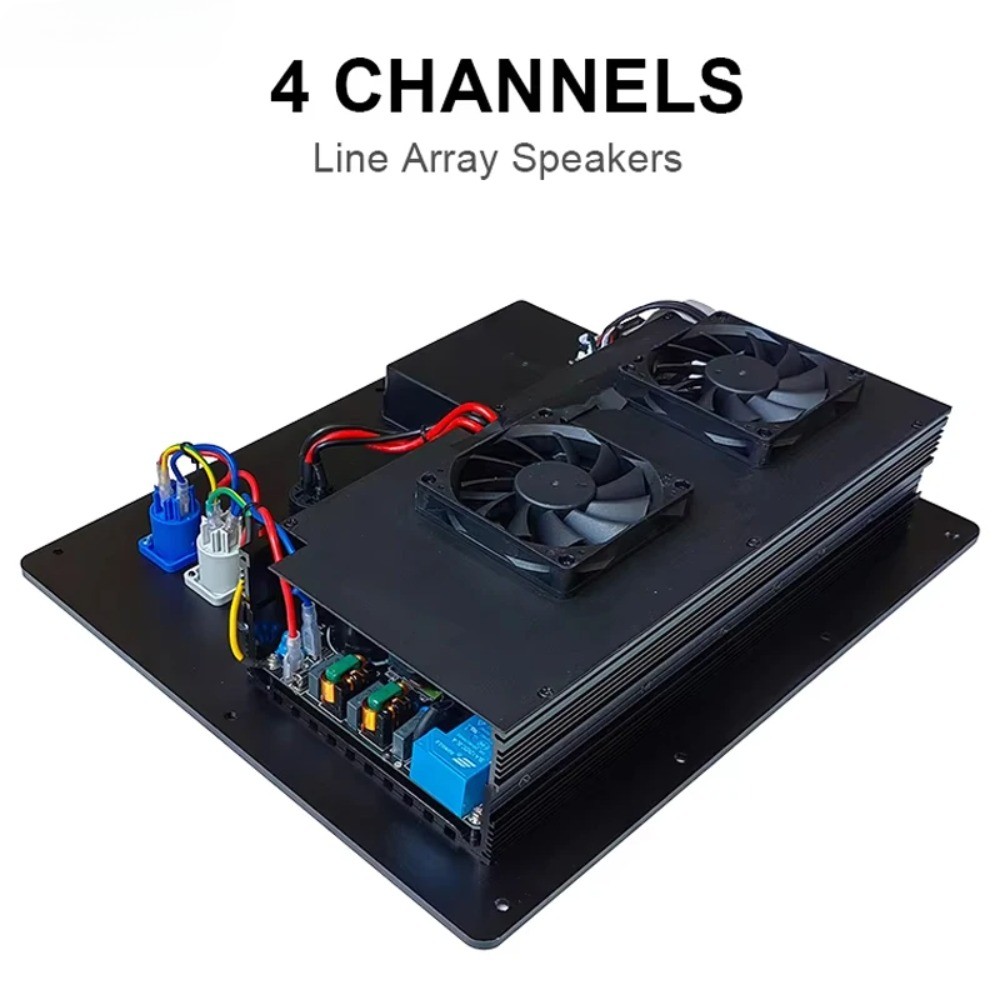 Amplifier Modules 4800W Class D Active Module Fan Cooling 4Ohms 1200W*4 ﻿