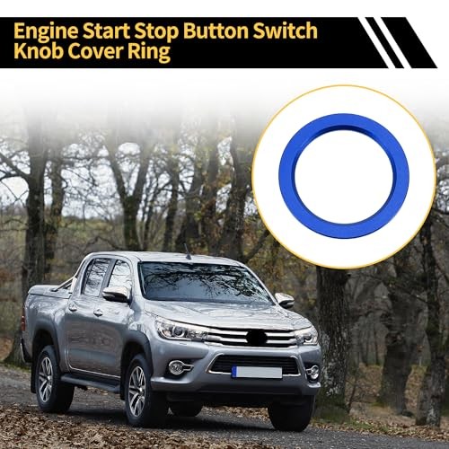 1 Pc Engine Start Stop Button Switch Knob Cover Ring for Toyota Tacoma 2016