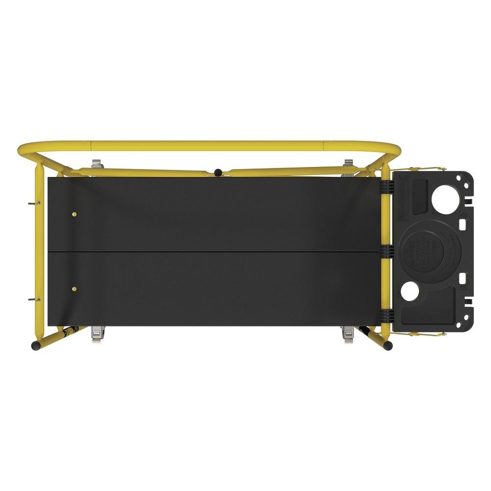 4' Powder Coated Yellow Steel Rolling Scaffold Foldable Mobile Work Platform