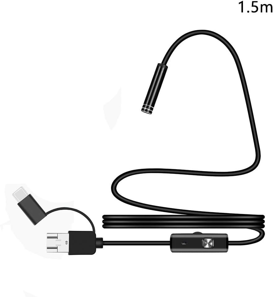 HD Snake Pipe Camera - 1.5M USB Endoscope with LED Lights for Android Devices