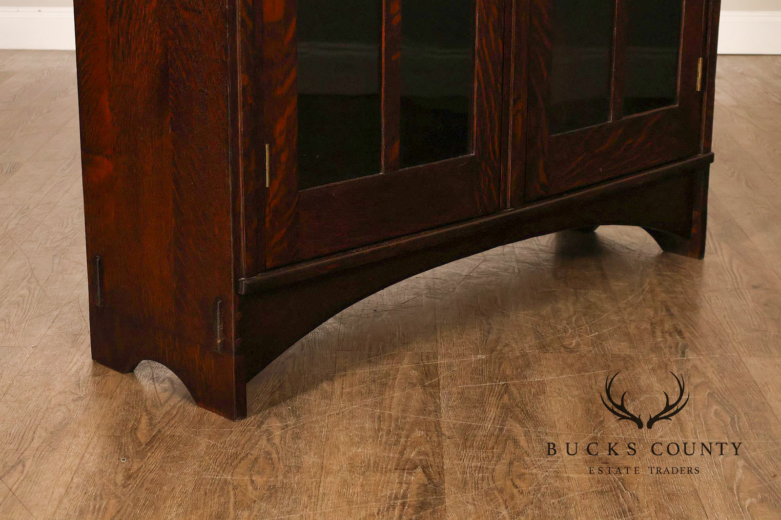 Harvey Ellis Style Mission Oak Bookcase Cabinet