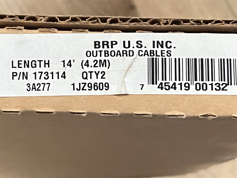 New OEM OMC 173114 Control Cable - Throttle/Shift - 14 FT