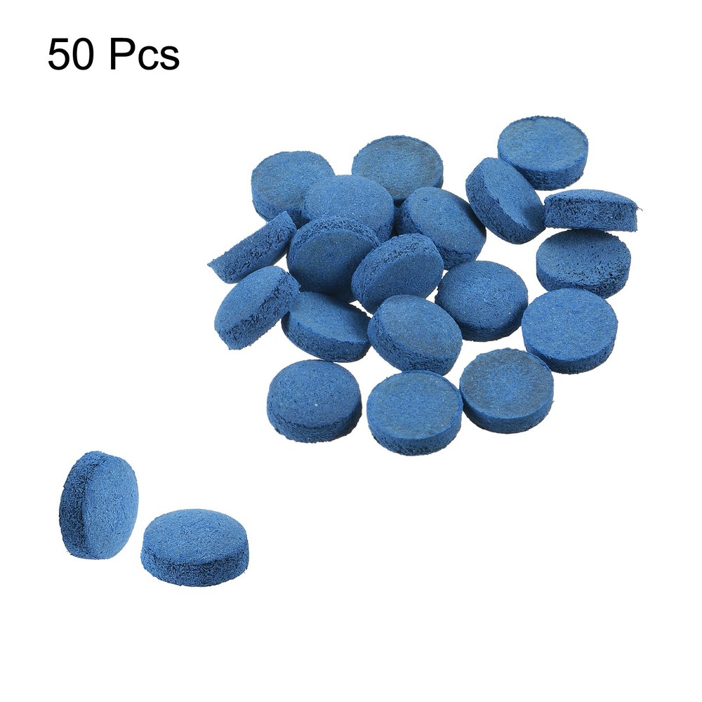11mm Billiard Slide Stick Tips, 50pcs Replacement Tips, Blue