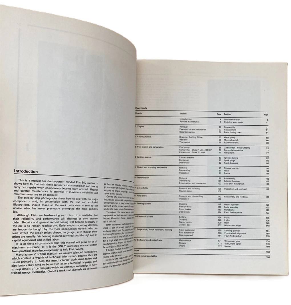 1964-1974 Fiat 850 Haynes Owners Workshop Manual Repair Shop Service Book