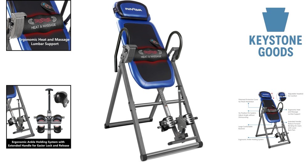Advanced Heat & Massage Inversion Table for Pain Relief & Relaxation