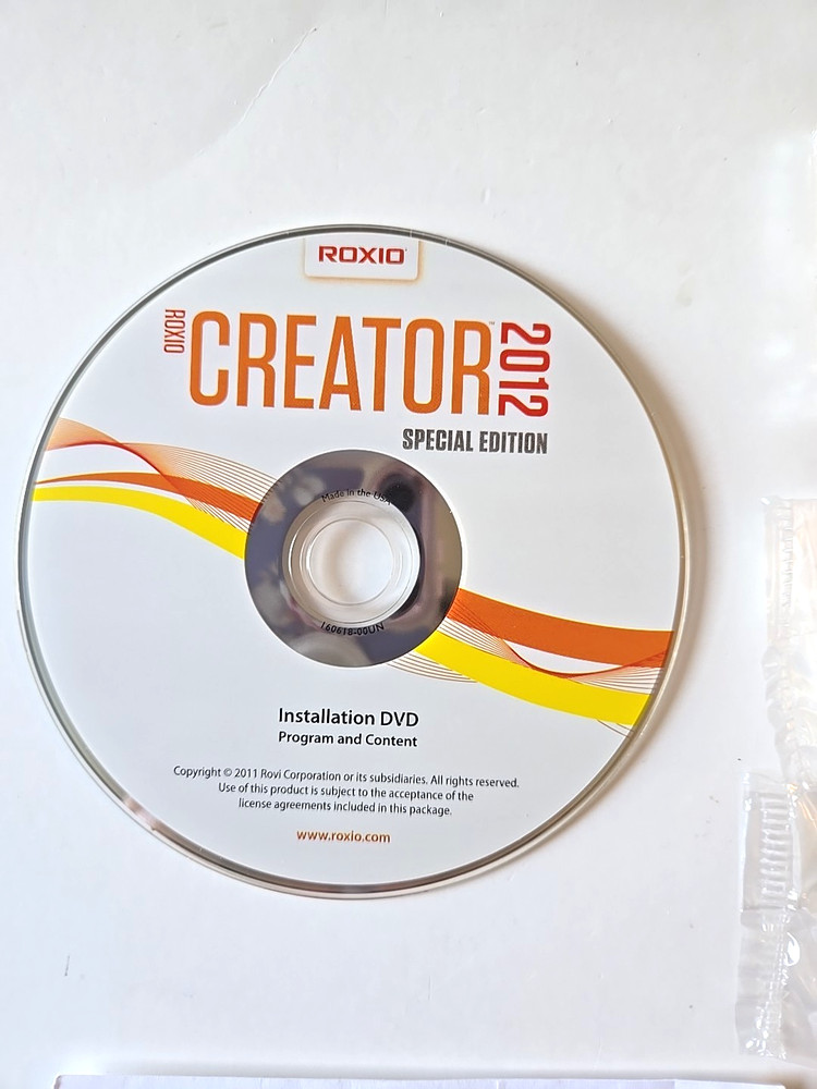 Roxio Creator 2012 Special Edition Retail Box CD Accessories