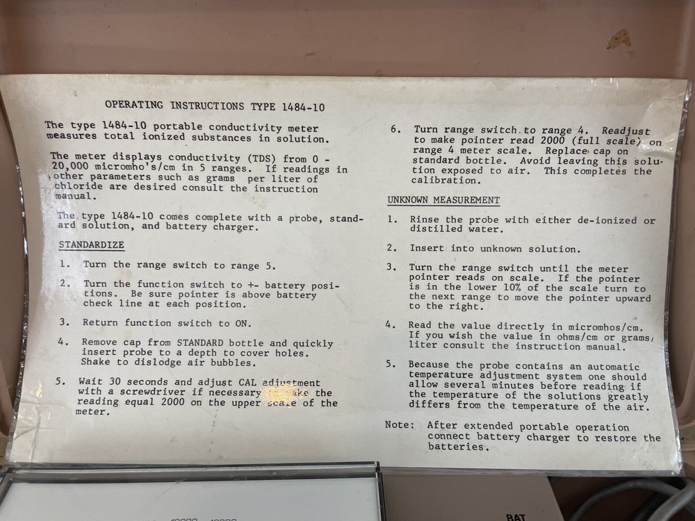 Horizon 1484-10 Conductivity Meter
