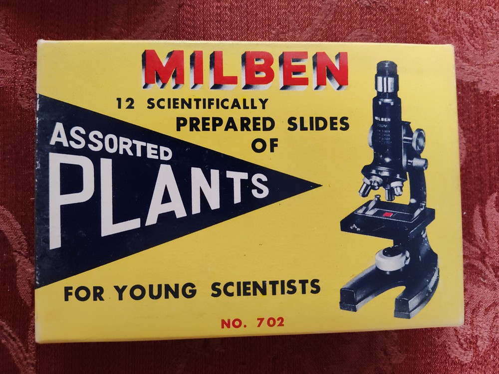 Milben 12 Microscope Slides Set No 702 -- Assorted Plants