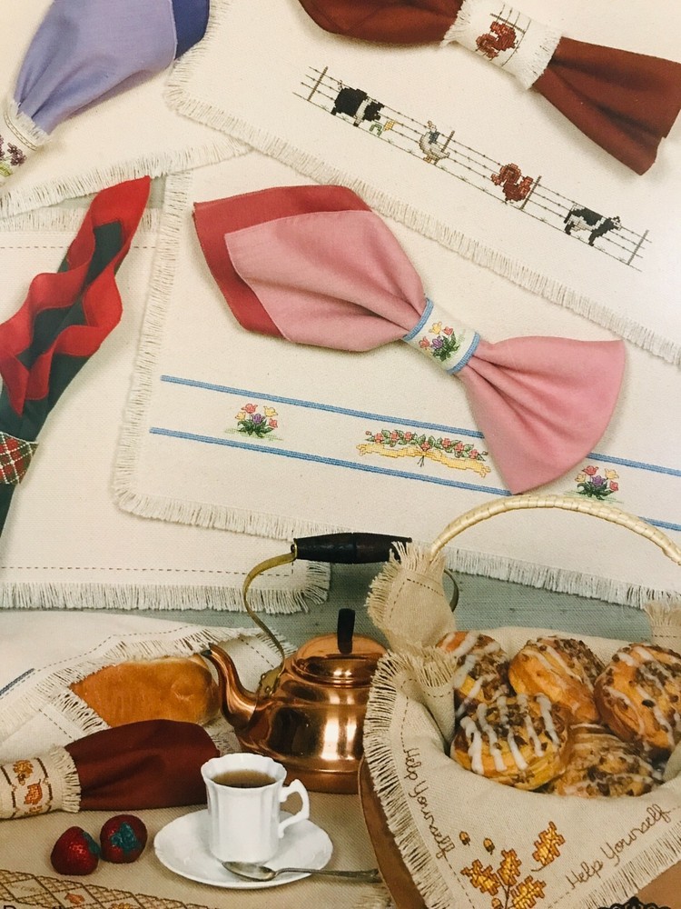 Canterbury Designs TABLE SETTINGS Cross Stitch Patterns & Instructions VTG