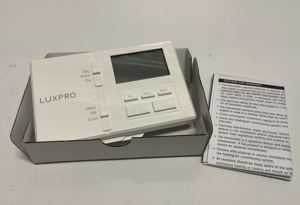 Luxpro 7 Day Programmable Thermostat P711 Single Stage Heating and Cooling