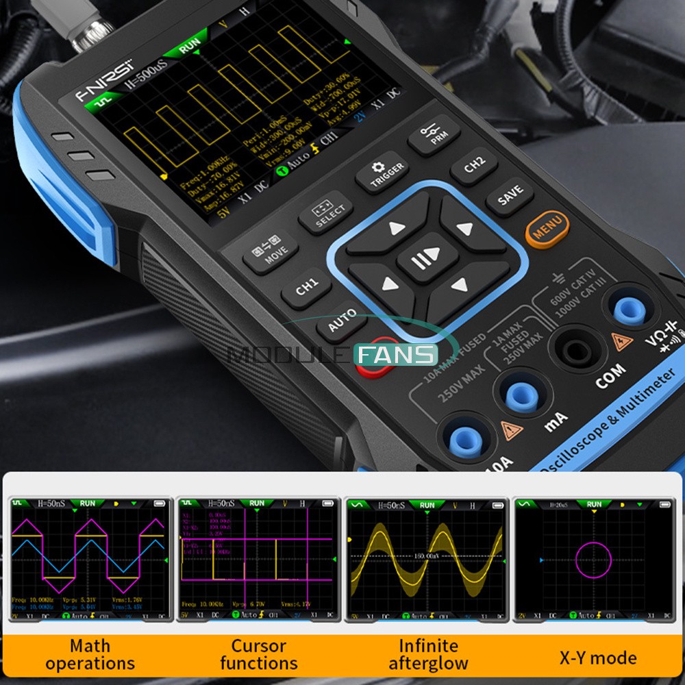 FNIRSI 2C53T Upgrade Handheld Digital Oscilloscope Multimeter Signal Generator