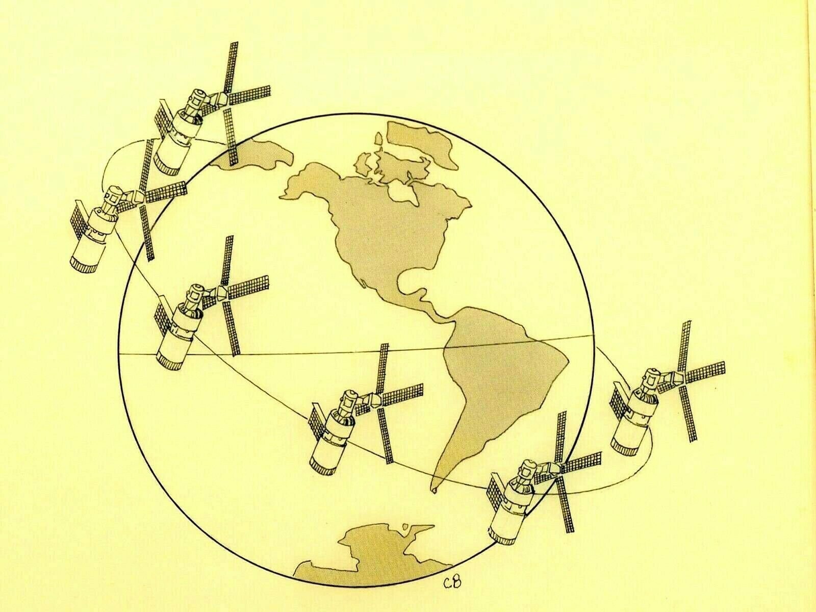 Historic Skylab Re-entry track Camera Ready Advertising ART Charles Berger 1979