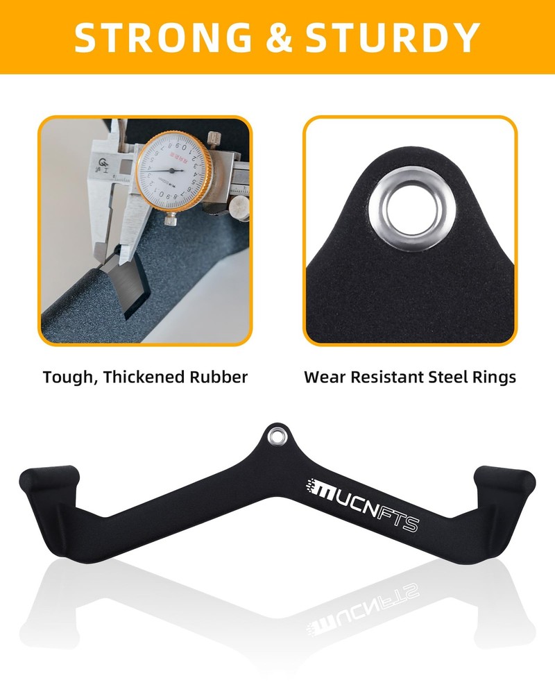 LAT Pulldown Attachments, Thickened Ergonomic Back Tricep Training Handle, LA...