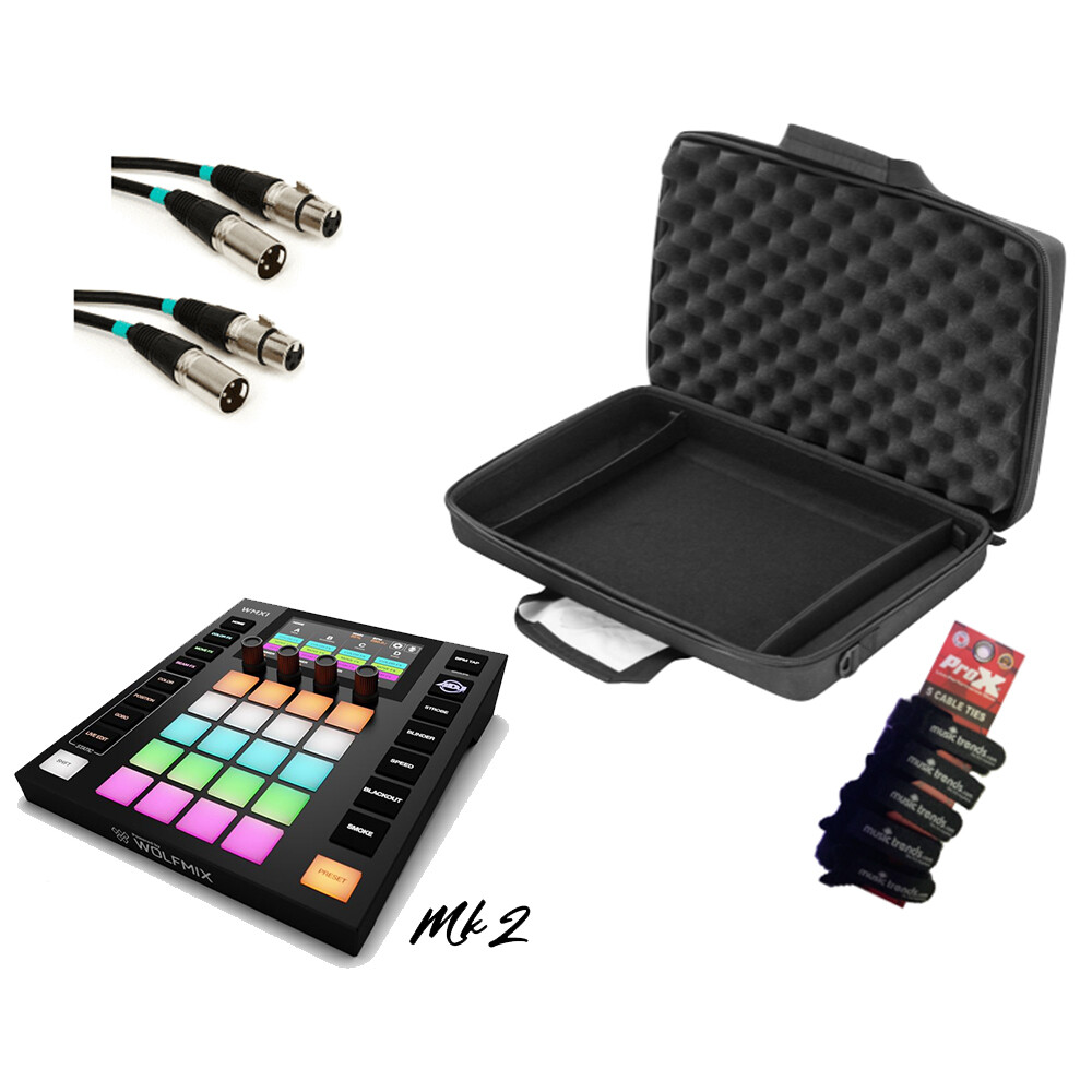 ADJ Wolfmix Mk2 standalone lighting control system w/ Case and DMX Cable