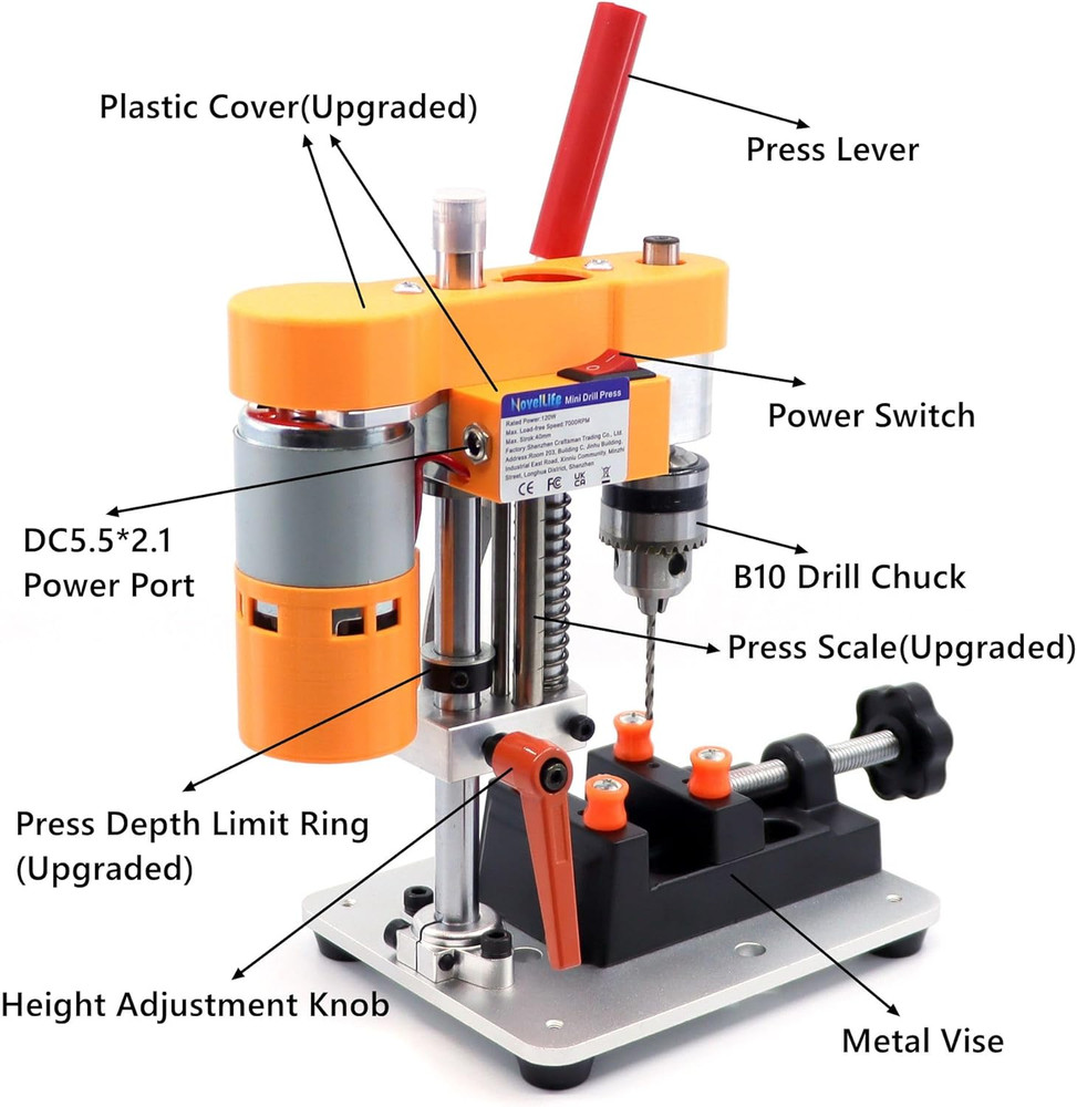 Mini Drill Press Precision Benchtop Drilling Machine Elecric Portable Table Dril
